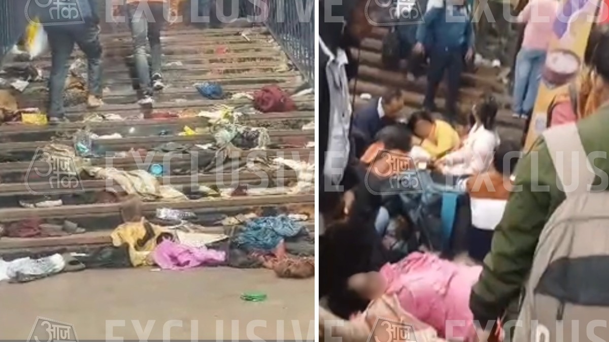 People lying unconscious on the footover bridge, bags and slippers scattered everywhere …. video after stampede