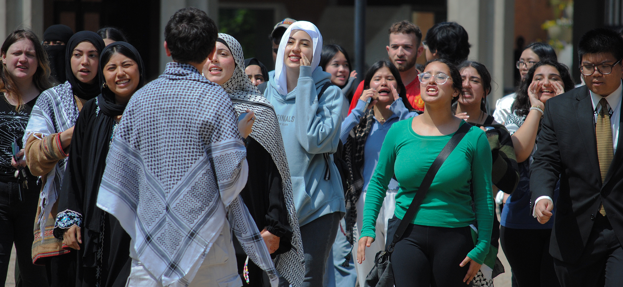 Students chant support for Palestinians at Barnard College protest in New York