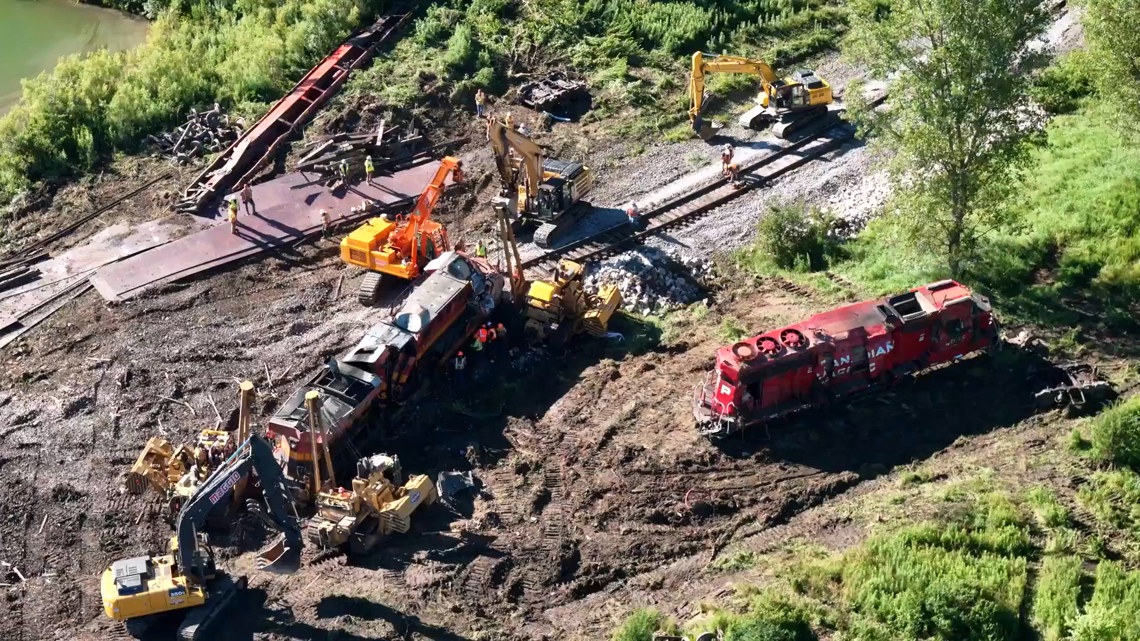 Train derails near Russia-Ukraine border, killing at least seven