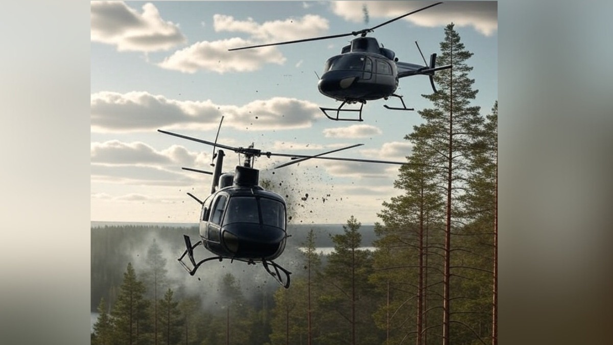 Two helicopters clashed in the air in Finland, 5 people died after crashing