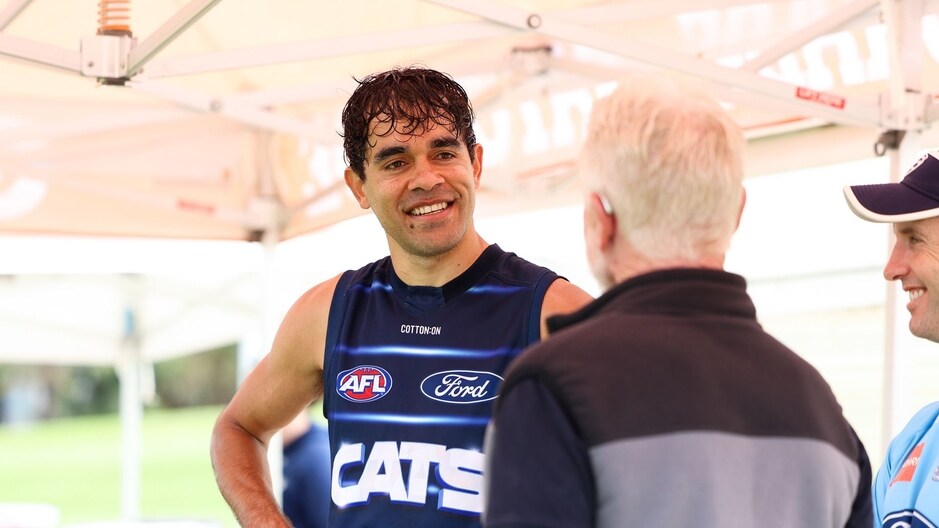 Geelong sub Jack Martin kicks four goals in extraordinary cameo as Jeremy Cameron closes in on century