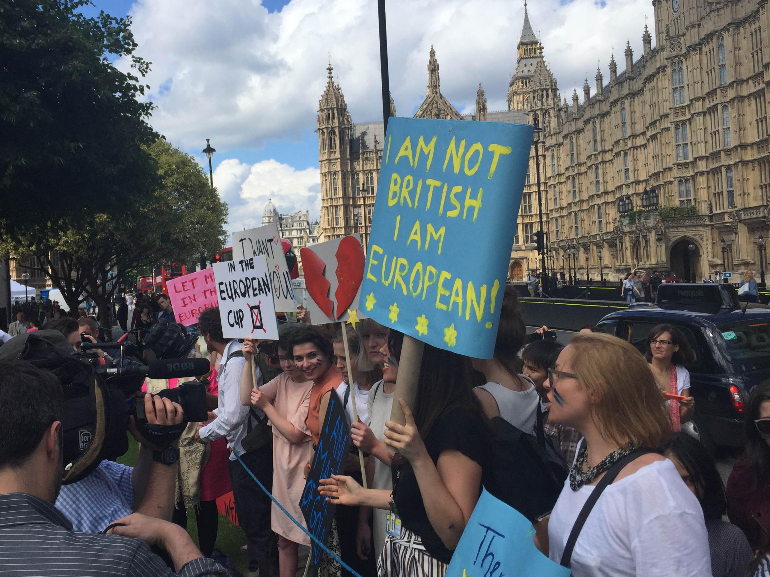 British protesters say ‘No to racism, no to Trump’