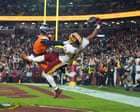 Treylon Burks’ one-handed miracle catch draws comparisons to Odell Beckham’s Giants grab