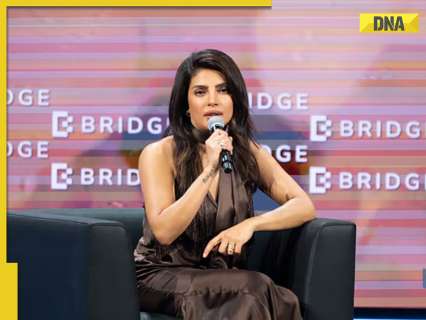 Priyanka Chopra turns heads in chic skirt?blouse look at Abu Dhabi summit; SEE pics