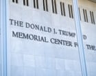 Trump says he has ‘no interest’ in Kennedy Center after judge orders his name removed from memorial – as it happened