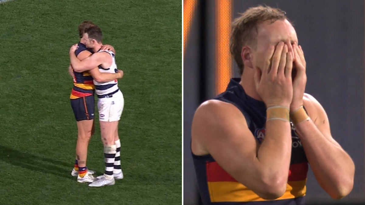 Emotions pour out as AFL world rallies around ‘superhuman’ Adelaide captain Jordan Dawson