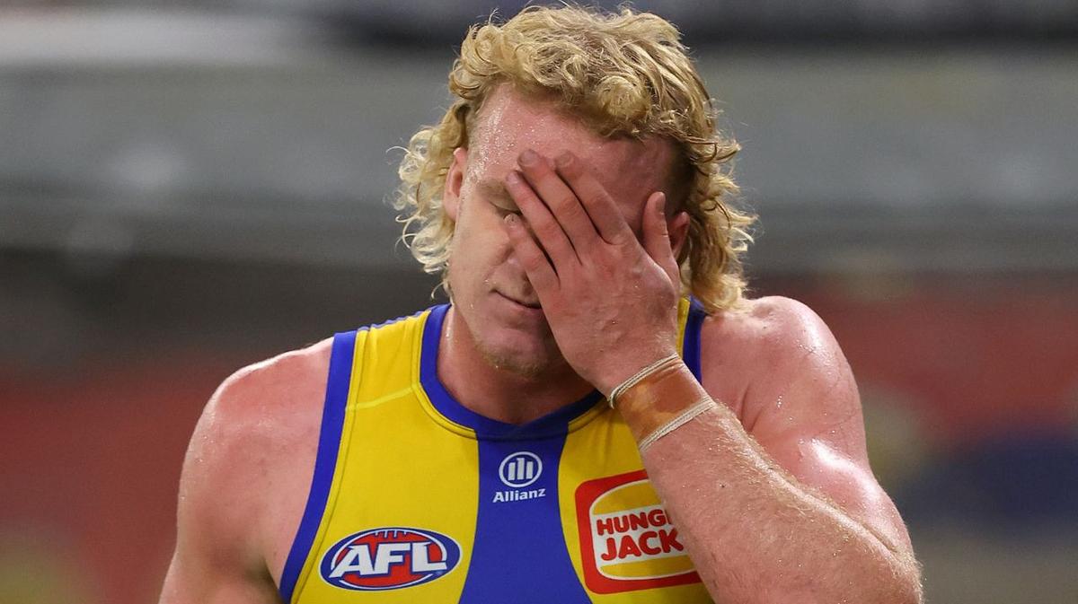 West Coast rising star Reuben Ginbey suffers quad injury against Port Adelaide