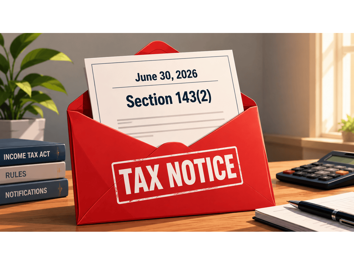 Section 143(2) tax notice coming by June 30, 2026