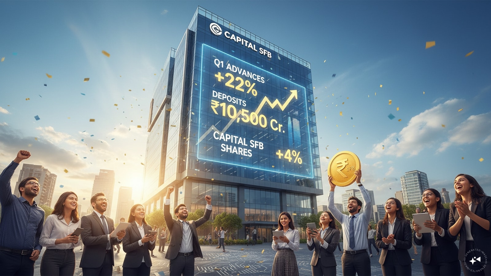 Capital SFB shares gain 4% as Q1 advances rise 22%, deposits cross ₹10,500 crore