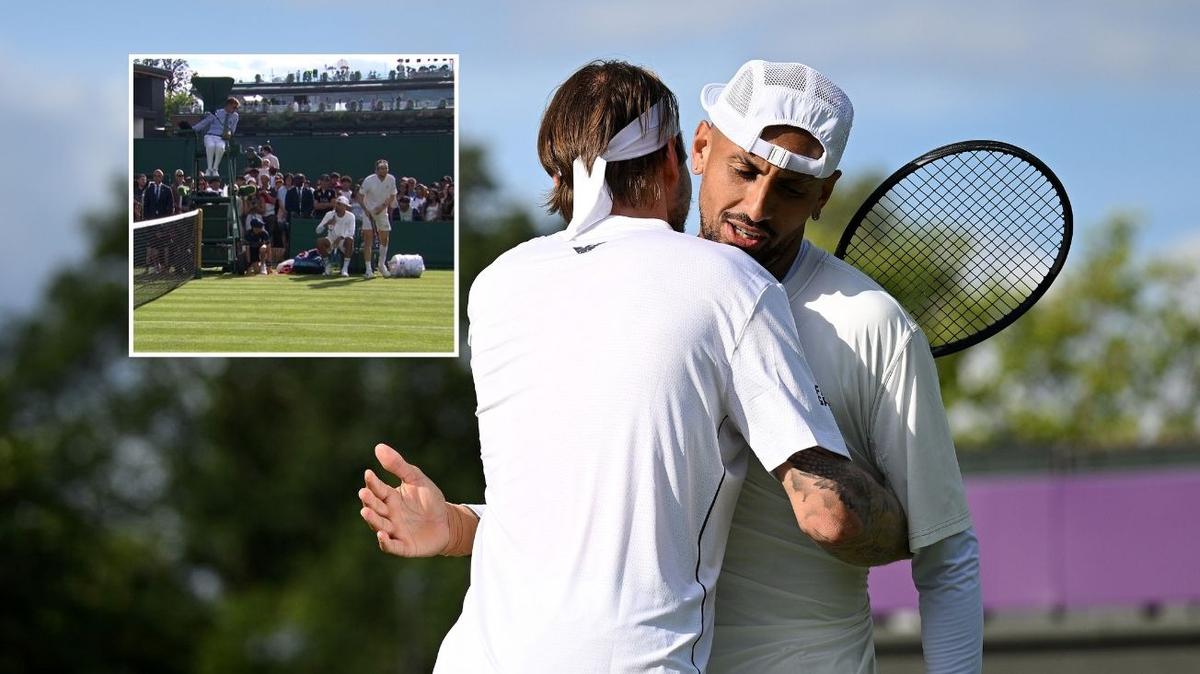 Nick Kyrgios unlikely to return to Wimbledon after doubles match with Alexander Bublik falls flat