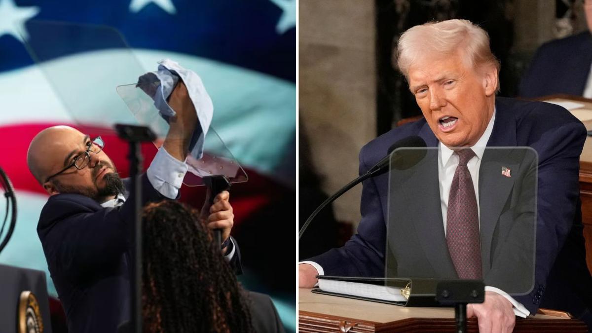 Trump’s teleprompter operator suspended for allegedly betting on president’s speeches