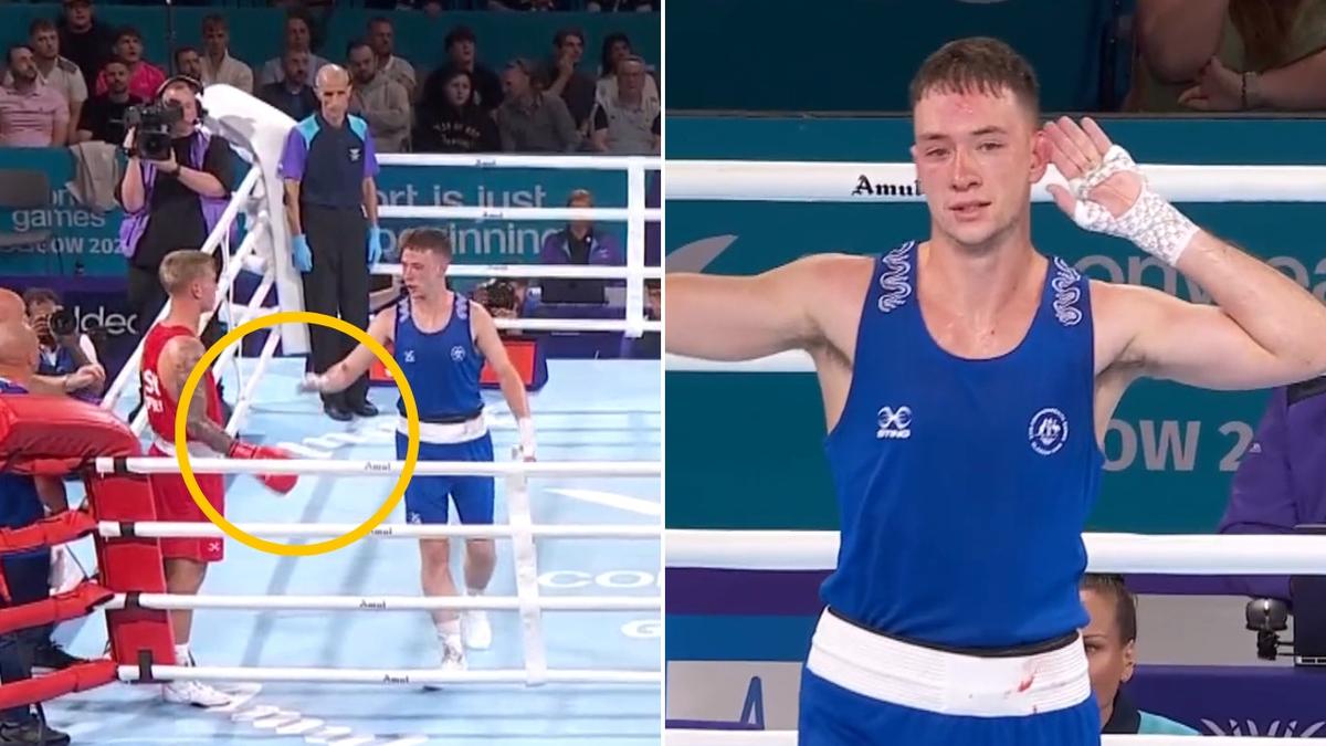 Aussie Paul Trainor sticks it to booing Commonwealth Games crowd after irate host Alan Perrie’s handshake snub