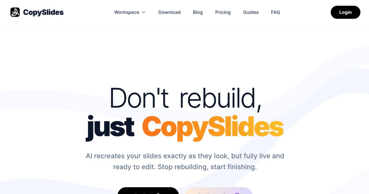 CopySlides: AI-Powered PDF to PowerPoint