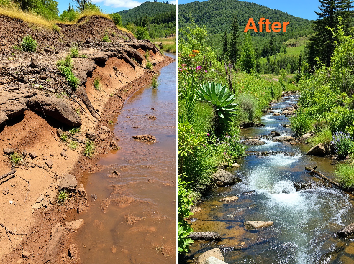 In 2016, researchers restored 452 meters of Maryland’s Muddy Creek with woodchips, sand and gravel. 2 years later, monitoring found suspended sediment fell 73.8%, improving stream function