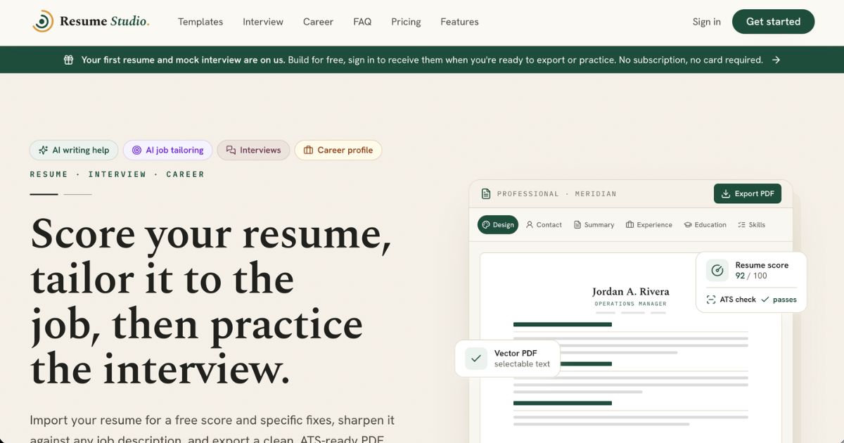 Resume Studio: AI-Powered Resume Optimization