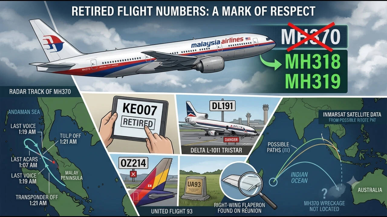 Malaysia Airlines stopped using flight code MH370 after the plane disappeared with 239 people aboard