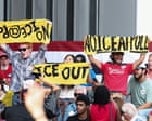 Trump’s appearance at Georgia rally disrupted by anti-ICE protesters – US politics live